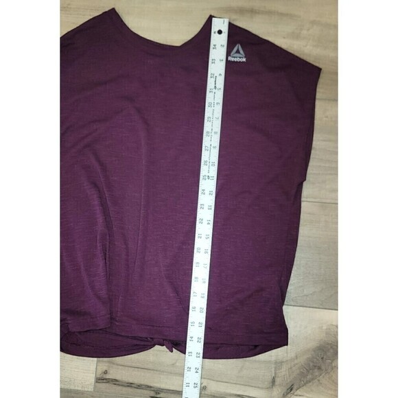 Reebok Burnout Burgundy Workout Low Waist T-Shirt Size L - Picture 7 of 8